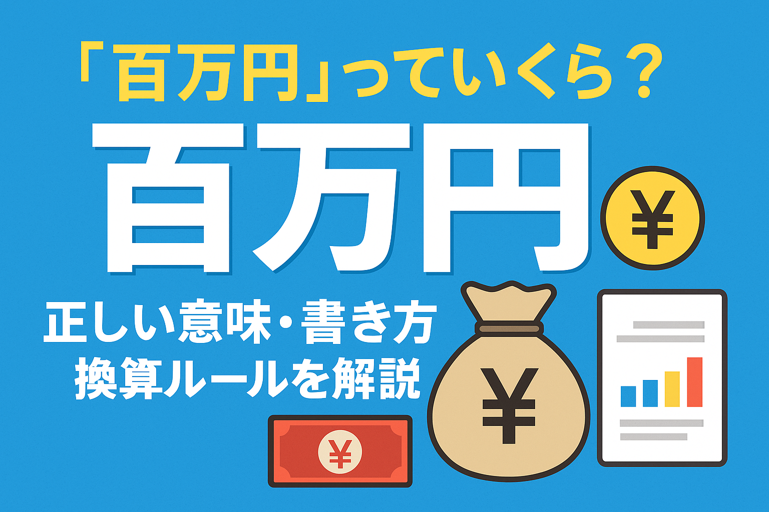 サクッとお金マスター – 「百万円」っていくら？実は知らないお金の単位をわかりやすく解説！