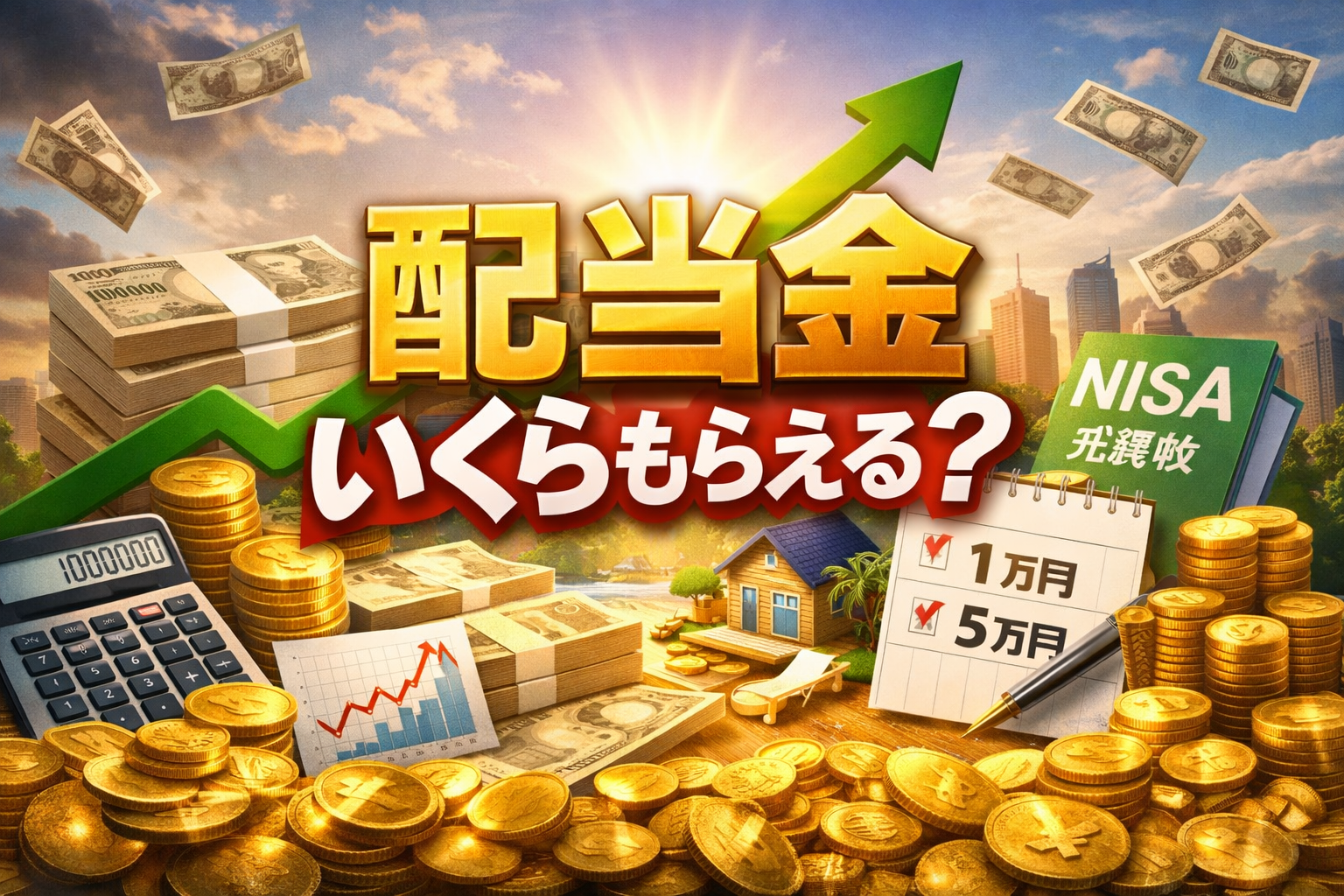 サクッとお金マスター – 配当金はいくら入る？10万円・100万円・1000万円の差